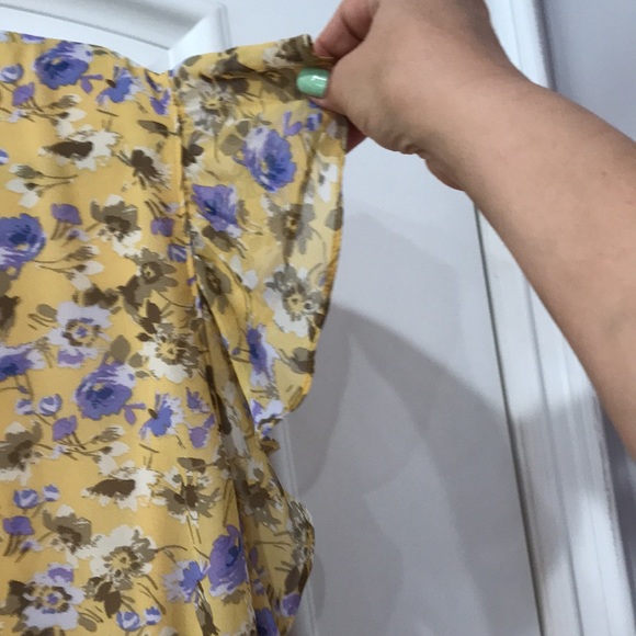 Molly & Isadora chiffon flower printed beautiful top size 2X - Picture 5 of 14